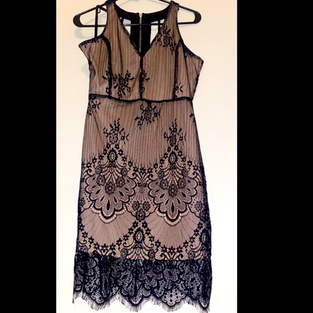 Nude/Black Dress